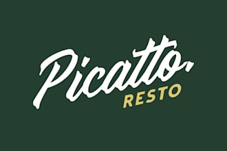 modern restaurant cafe logo and food branding