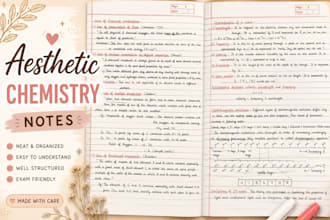make handwritten or digital notes from material provided