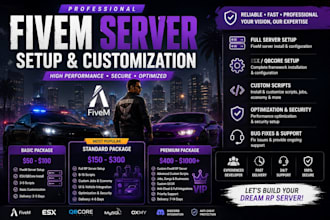 develop custom fivem scripts and full rp servers