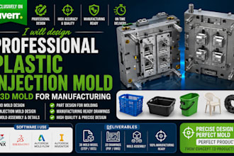design professional plastic injection mold and 3d mold for manufacturing