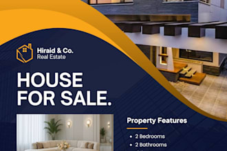 make real estate flyer and poster for your business