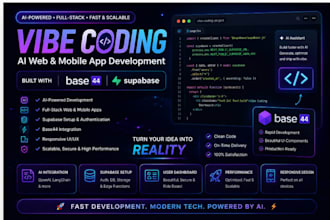 ai mobile  web app development replit, base44  supabase expert solutions