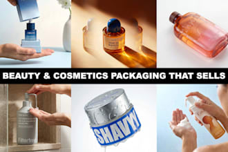 design premium beauty and skincare packaging with print ready files