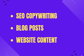 write professional SEO blog posts and website copy