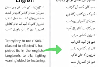 do english to urdu translation and typing