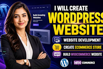 wordpress website development, create ecommerce store, build woocommerce website