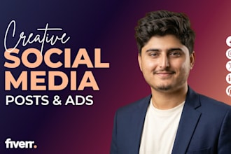 design creative social media posts and ad creatives for your brand