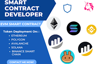 deploy evm smart contract for web3 blockchain project, dex, dapps, defi, sui nft