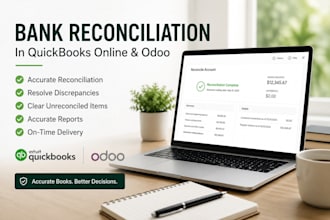 do bank reconciliation in quickbooks and odoo