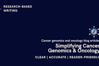 write clear cancer genomics and oncology research articles