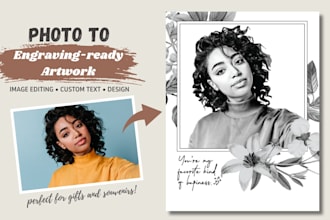 turn your photo into engraving ready portrait artwork