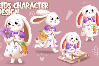 draw kids character illustration for children book