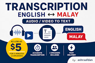transcribe in malay or english for you