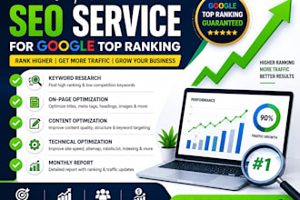 monthly SEO service for google ranking and organic traffic