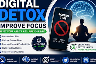 create a personalized digital detox and focus improvement plan on health fitness
