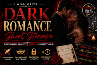 write dark romance, mafia romance, and emotional short fiction stories