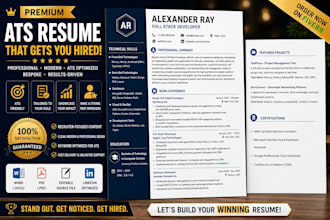 design premium ats resume and cover letter