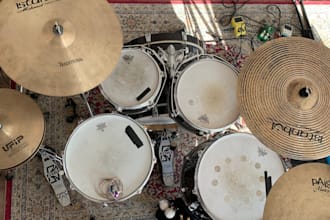 record professional drums for your alt, rock, pop, lofi song