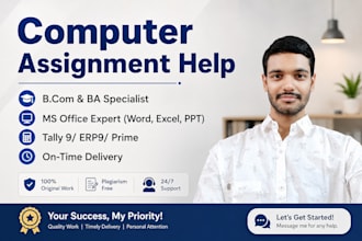 assist you in your computer assignments for school, bcom and ba students
