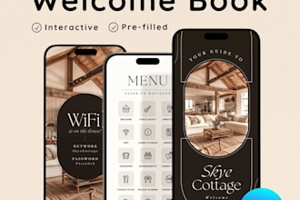 design a professional airbnb welcome book and house manual