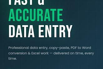 do fast and accurate data entry and copy paste work