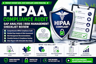 perform hipaa compliance audit gap analysis risk management checklist review