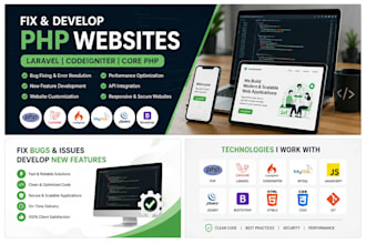 fix and develop codeigniter, laravel, php websites
