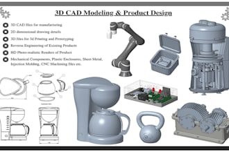 do product design, cad design and product rendering