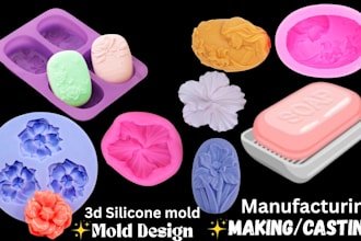 do printable molds designs for silicone casting baking resin soap cake print stl