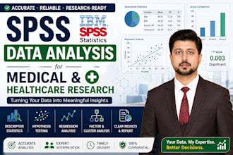 do spss data analysis for medical and healthcare research