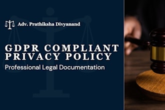 draft a gdpr compliant privacy policy for your business