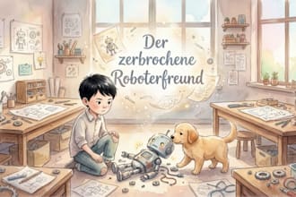 aquarell kinderbuchillustration für bilderbuch und emotionale kindergeschichte