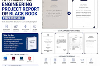 format your engineering project report or black book professionally