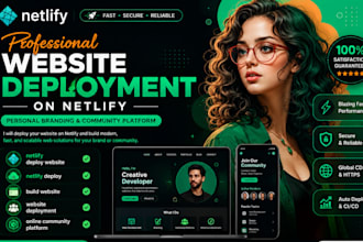 netlify website deployment, personal branding website, online community platform