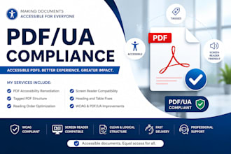 make pdfs accessible and PDF ua or wcag 2 1 compliant