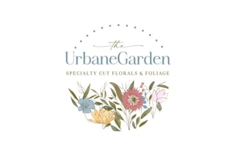 design pictorial french floral garden logo