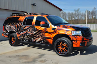 create racing car wrap