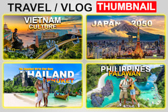 design custom travel youtube thumbnails