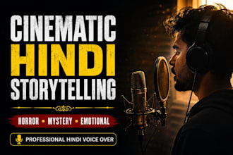 record cinematic hindi storytelling voice over