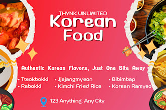 do food banner, social media ads, cafe menu, bakery menu