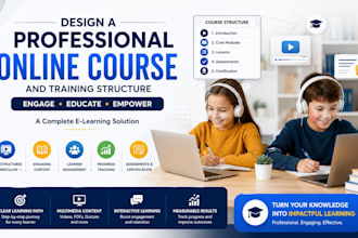 design a professional online course and training structure