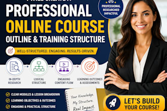 a professional online course outline and training structure