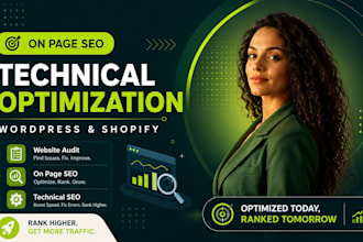 do expert on page and technical SEO for wordpress, shopify