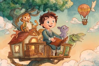 draw custom childrens book illustration