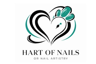 design traditional nail technician company logo