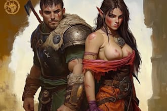 draw fantasy concept art character portrait illustration