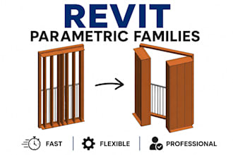 create parametric revit families and facade bim components