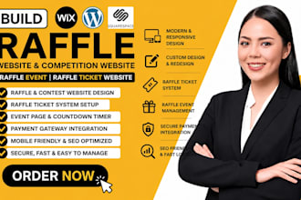build raffle website competition website raffle event raffle ticket website