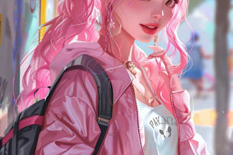 any character in anime style