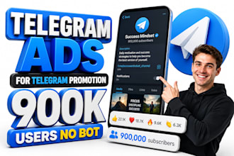 run active telegram ads for telegram channel hit 900k users telegram promotion